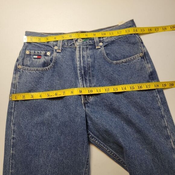 Tommy Hilfiger Perfect T Jeans Vintage Big Back Flag Patch Cotton Women's Sz 10 - Picture 10 of 12